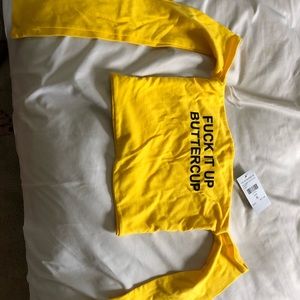 Cute mini long sleeve crop top